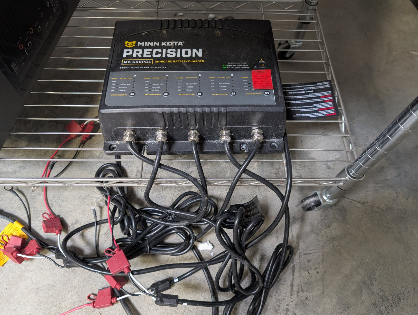 Minn Kota On-Board Precision Charger MK-550 PCL 5 Bank x 10 AMP LI Optimized Charger