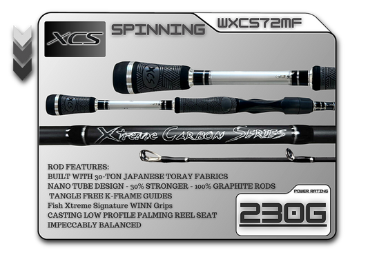 WXCS72MF (230g) 7'2" Medium Fast Spinning