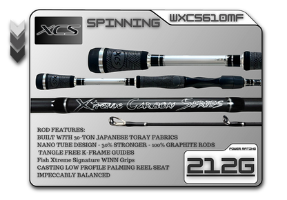 WXCS610MF (212g) 6'10" Medium Fast Spinning