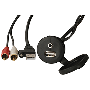Fusion MS-CBUUSB3.5 Panel Mount USB & 3.5mm Headphone Jack