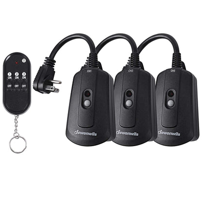 DEWENWILS Outdoor Indoor Wireless Remote Control Outlet Kit