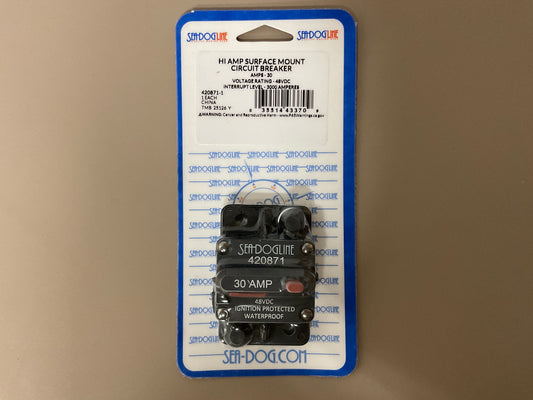 SeaDog 30amp Surface Mount Circuit Breaker