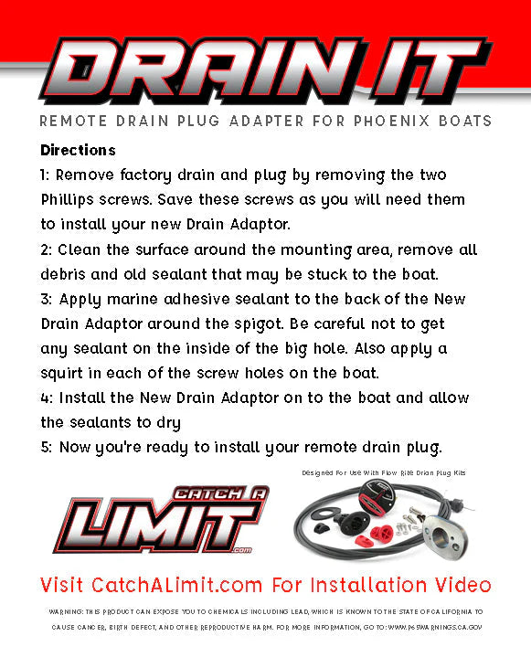 Drain It Adapter w/Flowrite Kit