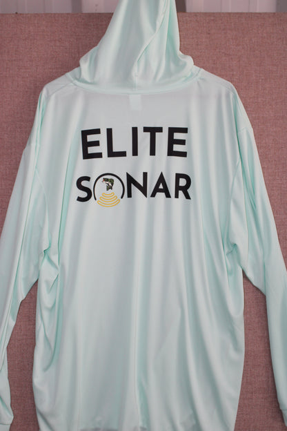 Elite Sonar Long Sleeve Mint Green Hooded Shirt