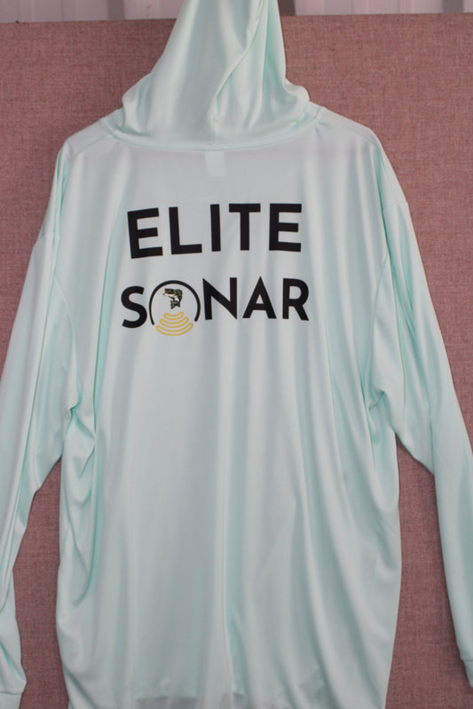 Elite Sonar Long Sleeve Mint Green Hooded Shirt