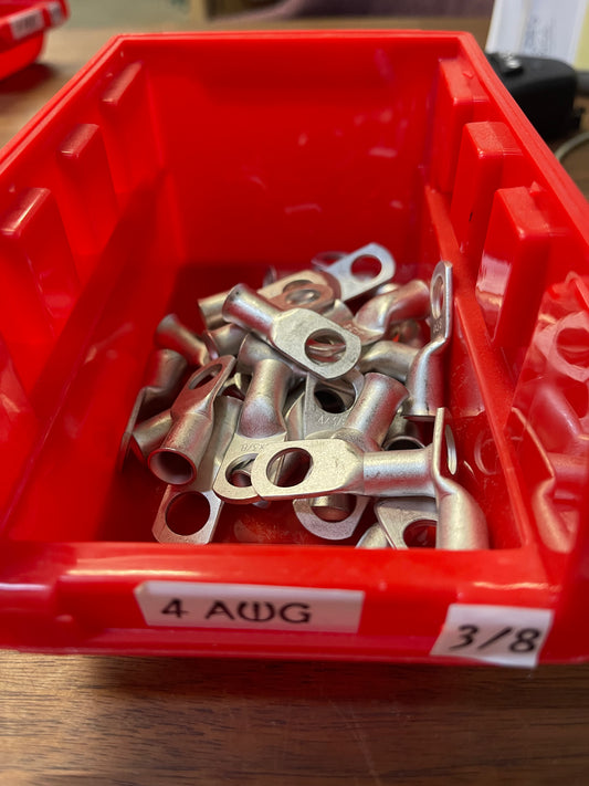 4 AWG – 3/8″ Ring Marine Grade Copper Wire Lugs