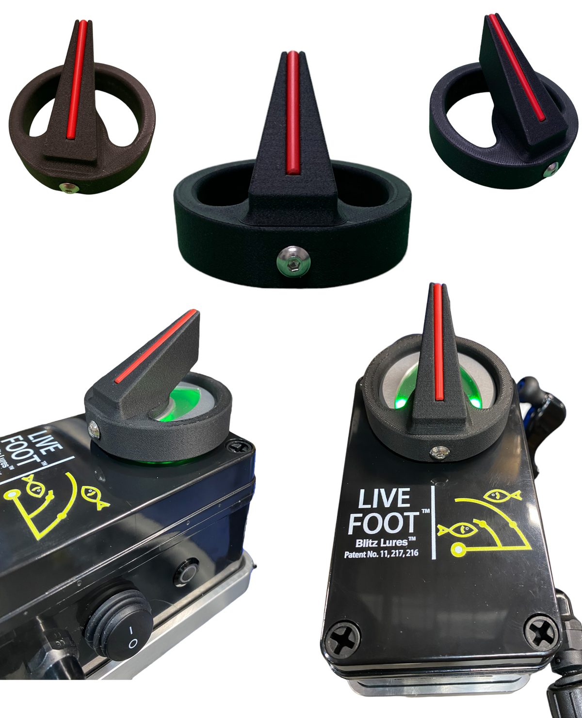 Direct Indicator Raised Directional Indicator for the Blitz Lures Live Foot – Elite Sonar