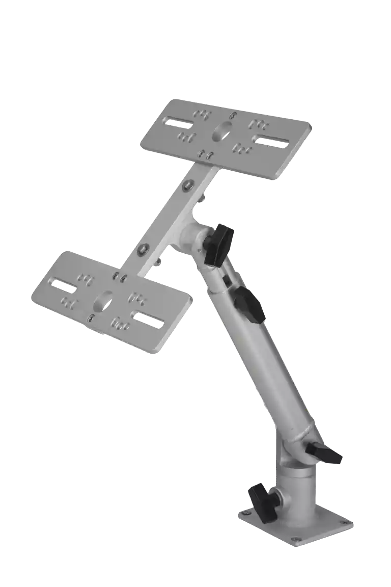 Millennium Marine Double Monitor Mount – Silver