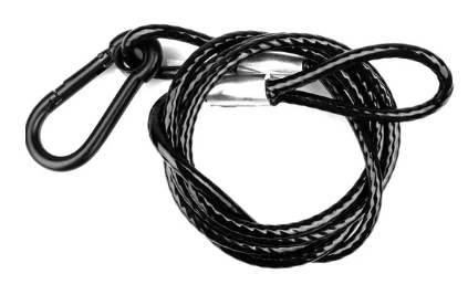 3ft safety cable black coated braided stainless steel rope for merc 150 motor tote