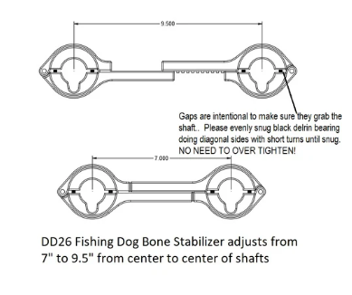 DD26 Fishing Dog Bone Stabilizer Bracket