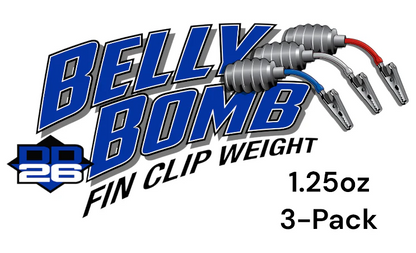 DD26 Fishing BELLY BOMB Fin Clip Weights