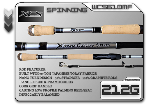 WCS610MF (212g) 6'10" Medium Fast Spinning