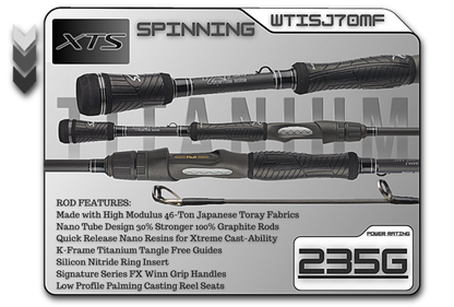 WTISJ70MF   7'0" Medium Fast Spinning Rod  **TITANIUM SERIES**