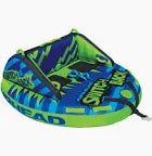 Airhead Switchback Towable 1-4 Rider Tube for Boating and Water Sports, Double-Stitched Full Nylon Cover and Patented Speed Safety Valve for Easy Inflating and Deflating