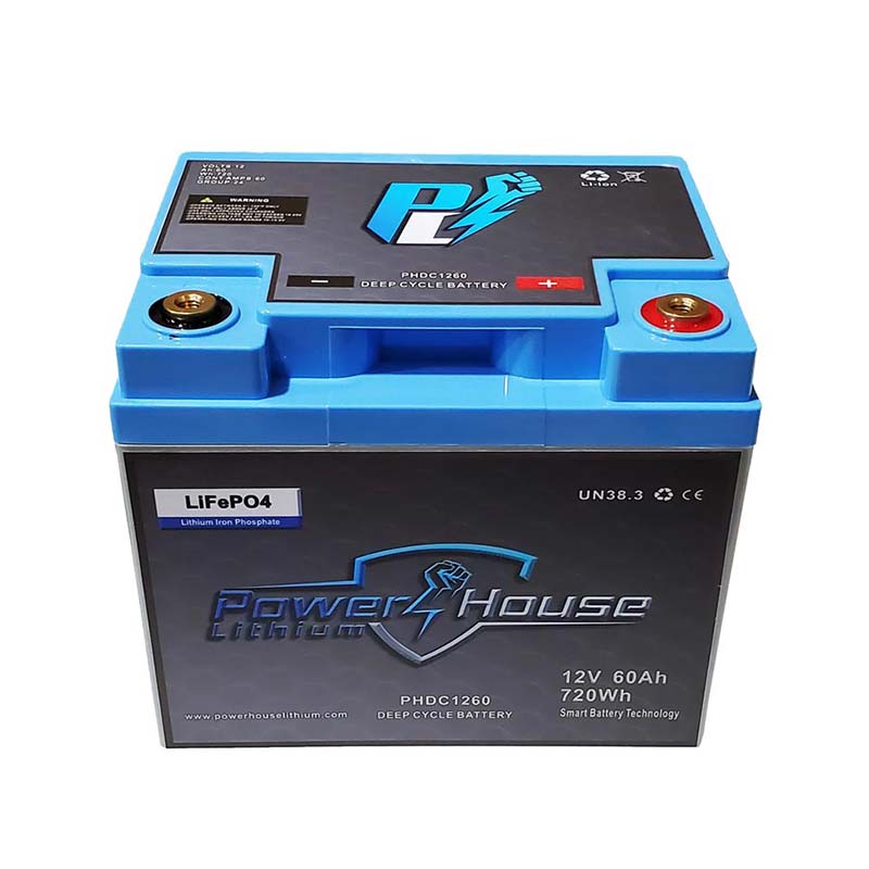 PowerHouse Lithium 12V 60Ah Deep Cycle Battery